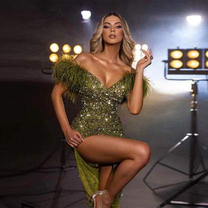 Green Bodycon Dress HT990