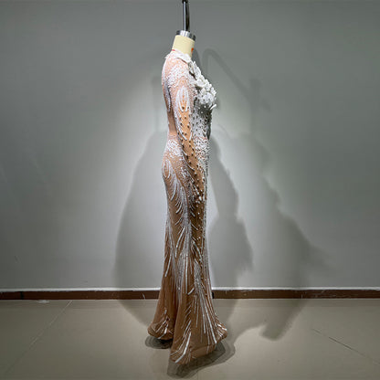 Apricot White Bodycon Dress HT993