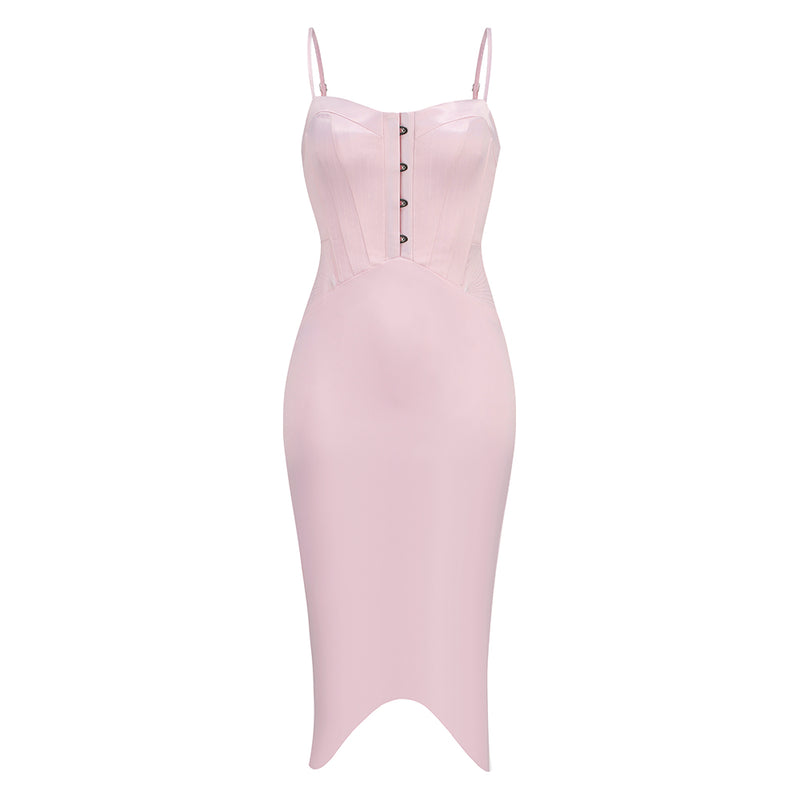 Pink Bodycon Dress KLYA27 4