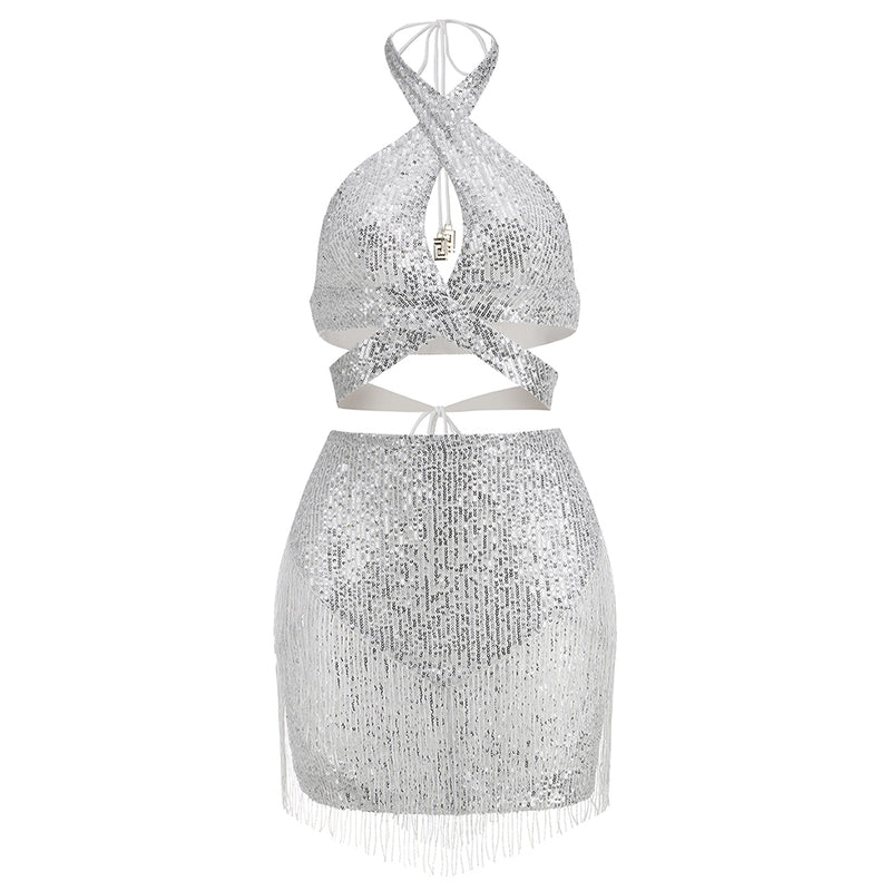 Silvery Bodycon Set KLYBA893B