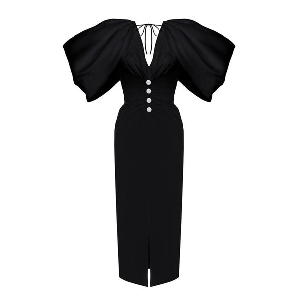 Black Bodycon Dress KLYF472 1
