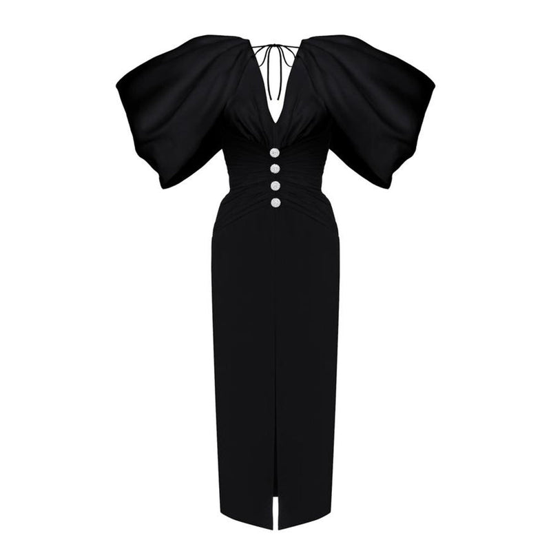Black Bodycon Dress KLYF472 1