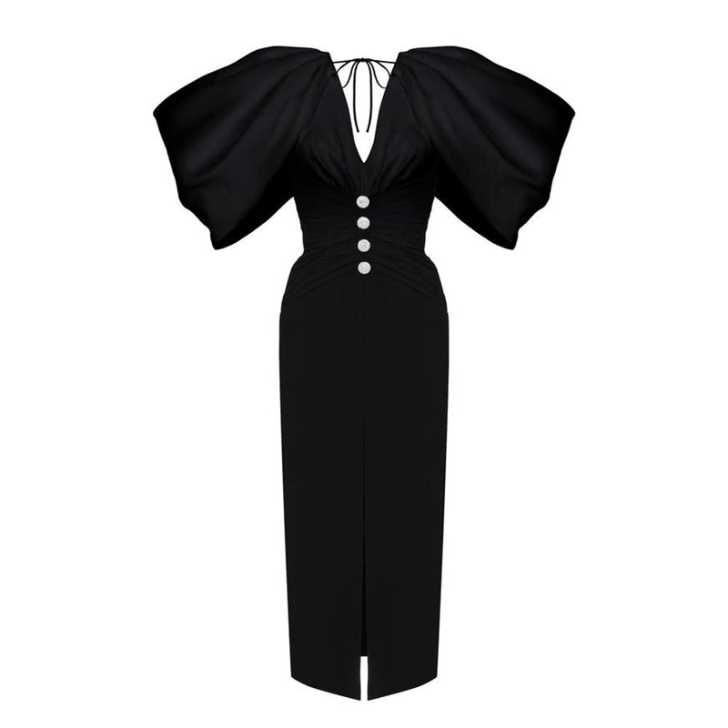 Black Bodycon Dress KLYF472 1