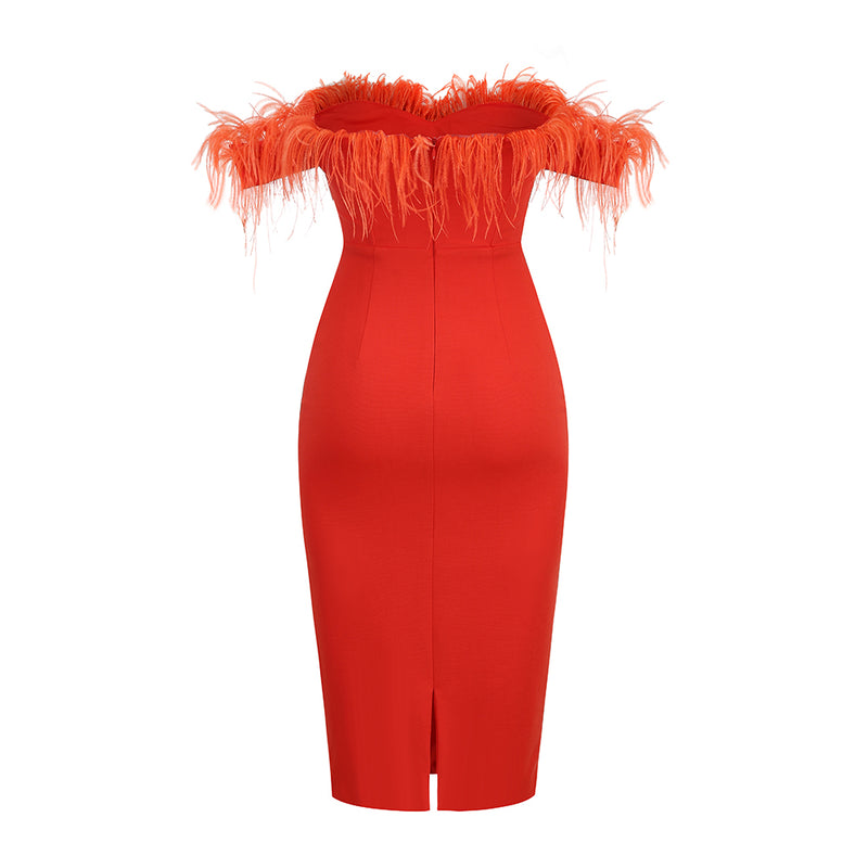 Red Bodycon Dress KLYF589 2