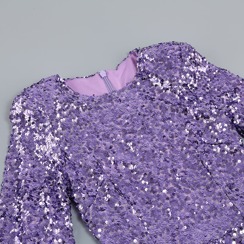 Purple Bodycon Dress KLYF610 6