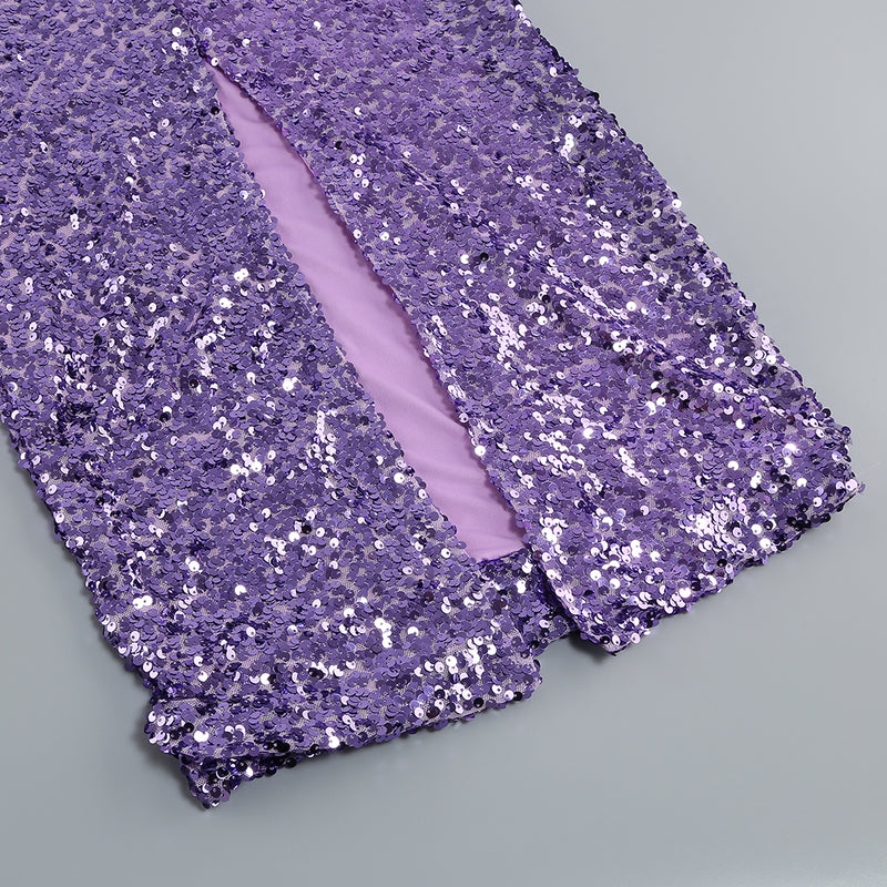 Purple Bodycon Dress KLYF610 9