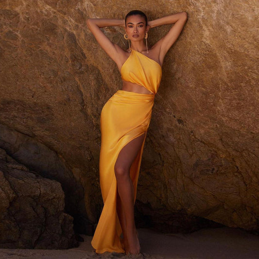 Gold Bodycon Dress KLYF612 1
