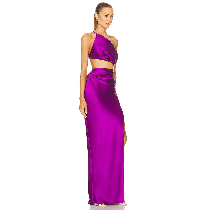 Purple Bodycon Dress KLYF612 3