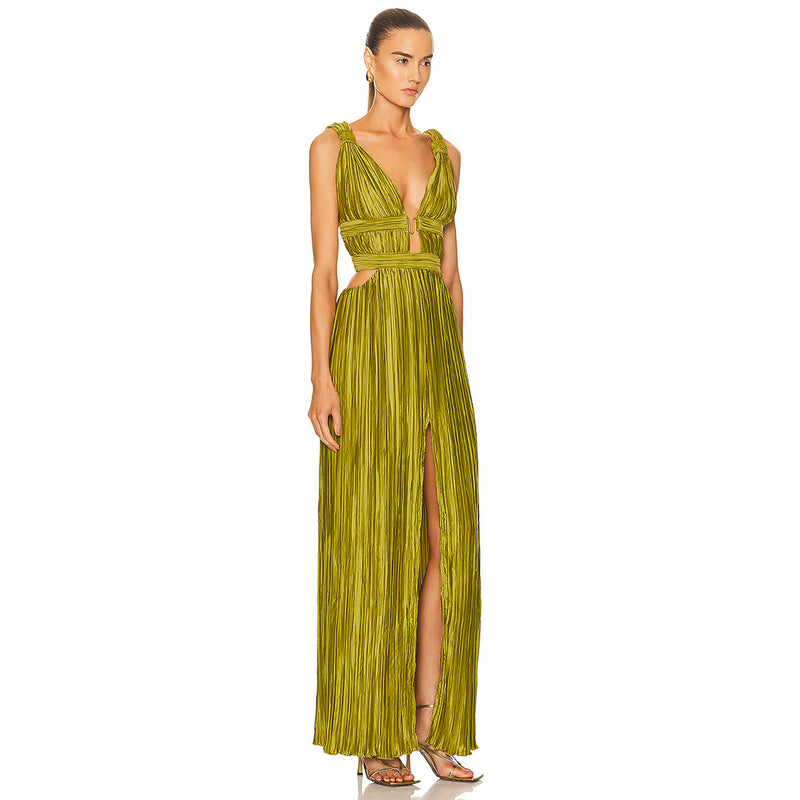 Chartreuse Bodycon Dress KLYF615