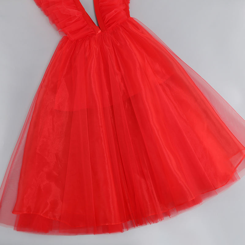 Red Bodycon Dress KLYF810 8