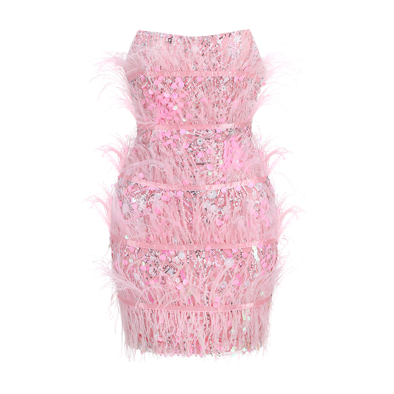 Pink Bodycon Dress KLYF815 5