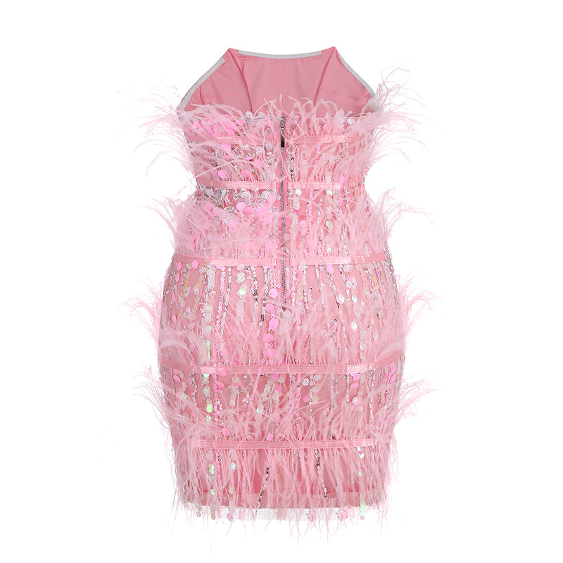 Pink Bodycon Dress KLYF815 6