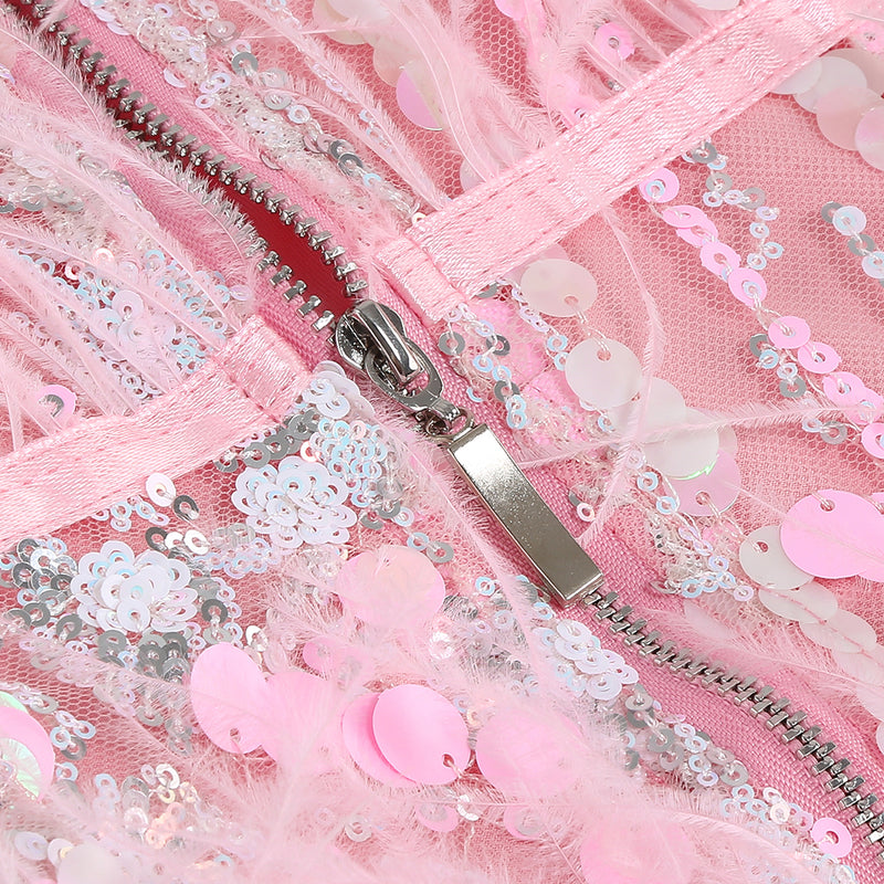 Pink Bodycon Dress KLYF815 9