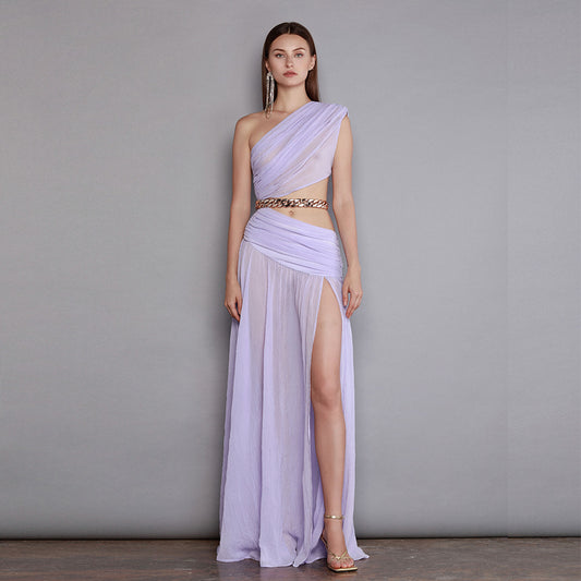 Purple Bodycon Dress KLYF817 1