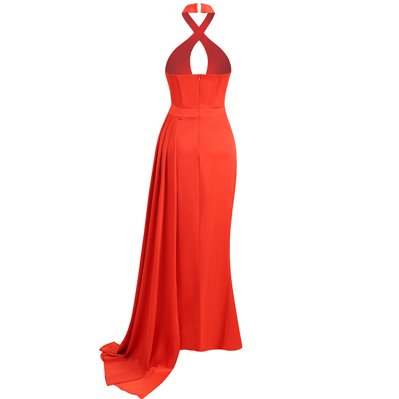 Orange Bodycon Dress KLYF819 6
