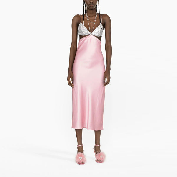 Silver Pink Dress KLYF848