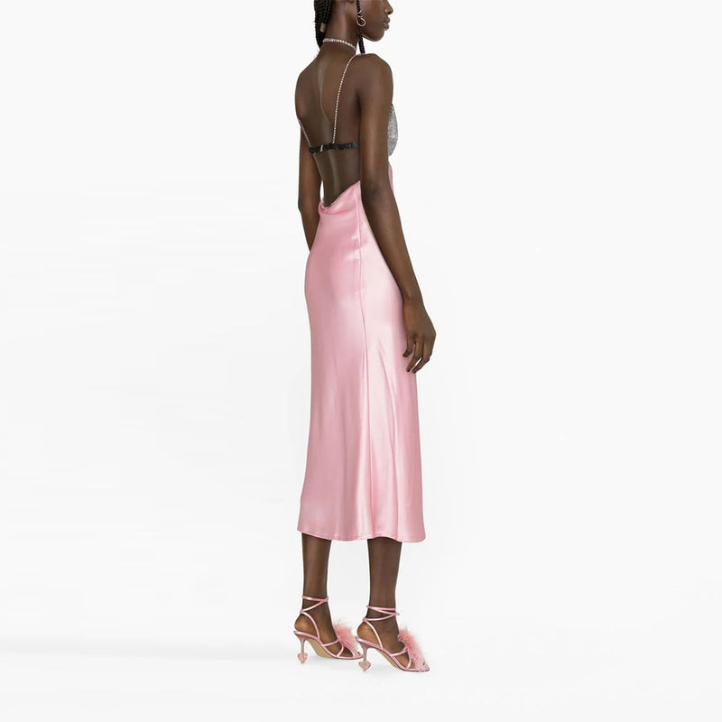 Silver Pink Dress KLYF848
