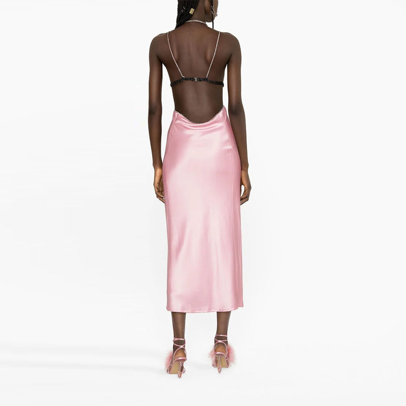 Silver Pink Dress KLYF848