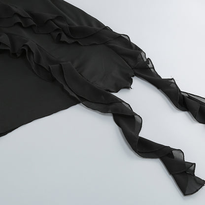 Strappy Sleeveless Plain Mini Dress KLYF905