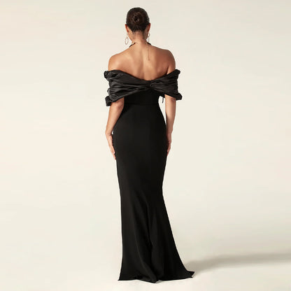 Off Shoulder Demure Maxi Dress KLYW001