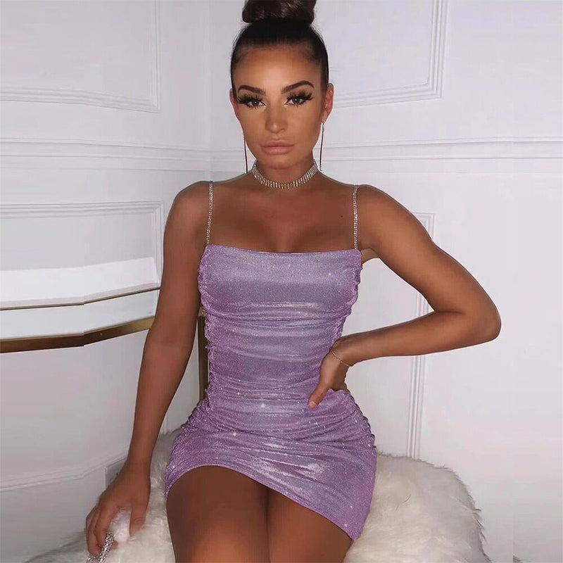 Purple Bandage Dress KLYY001