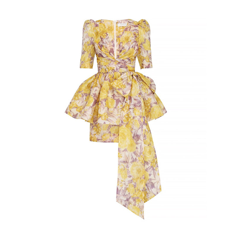 Yellow Bodycon Dress KlYF801