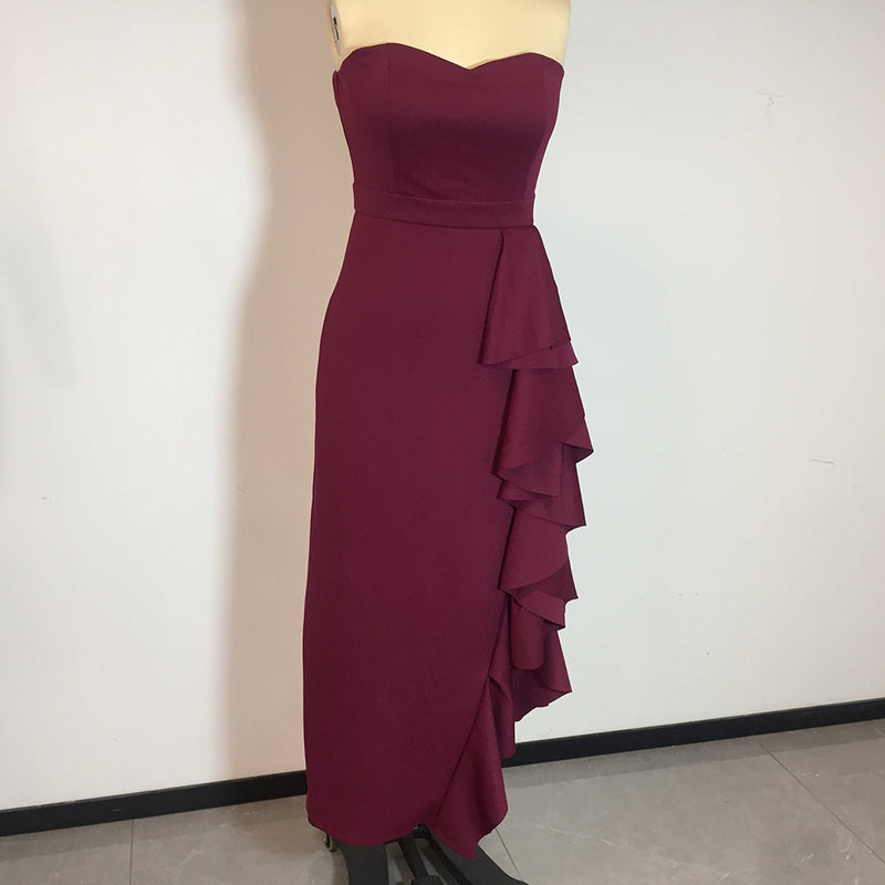 Purplish Red Bodycon Dress LY19280 2