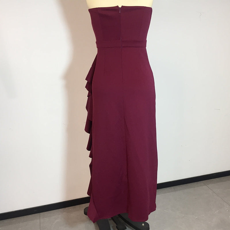 Purplish Red Bodycon Dress LY19280 3