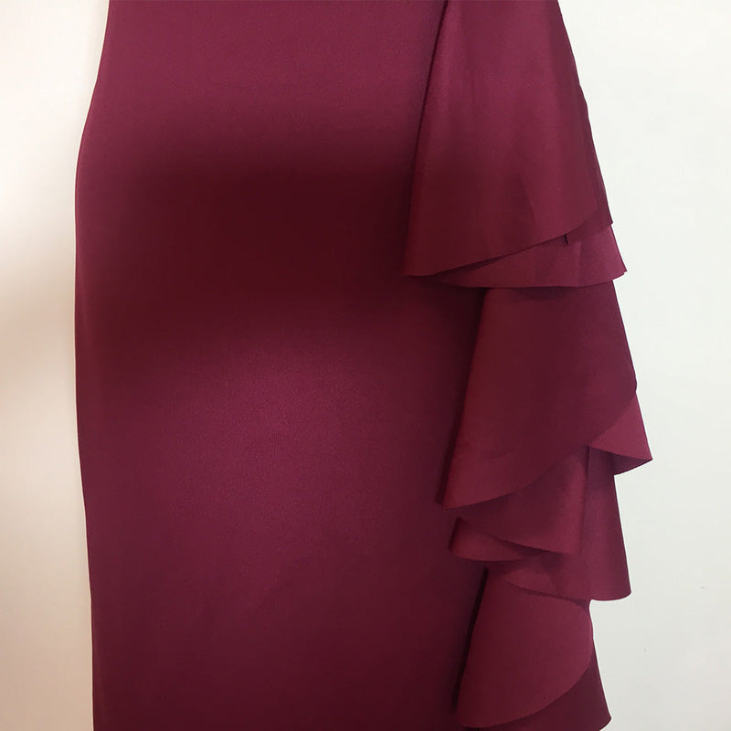 Purplish Red Bodycon Dress LY19280 5