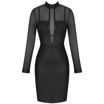 Tight Sexy Mesh Midi Lace Dress PP20021