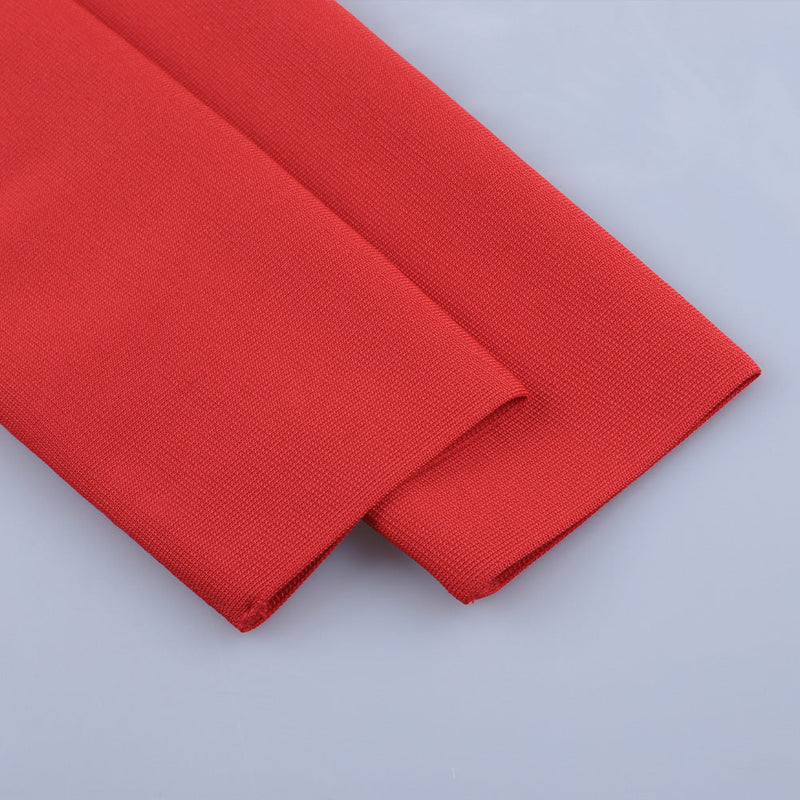 Square Collar Long Sleeve Plain Midi Bandage Dress PP21527