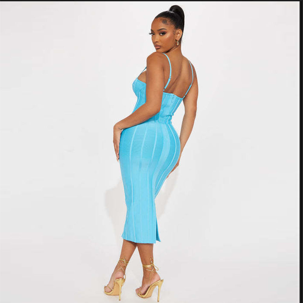 Blue Bodycon Dress OW23138