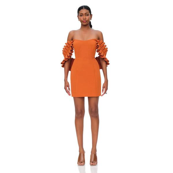 Orange Bodycon Dress OW23220