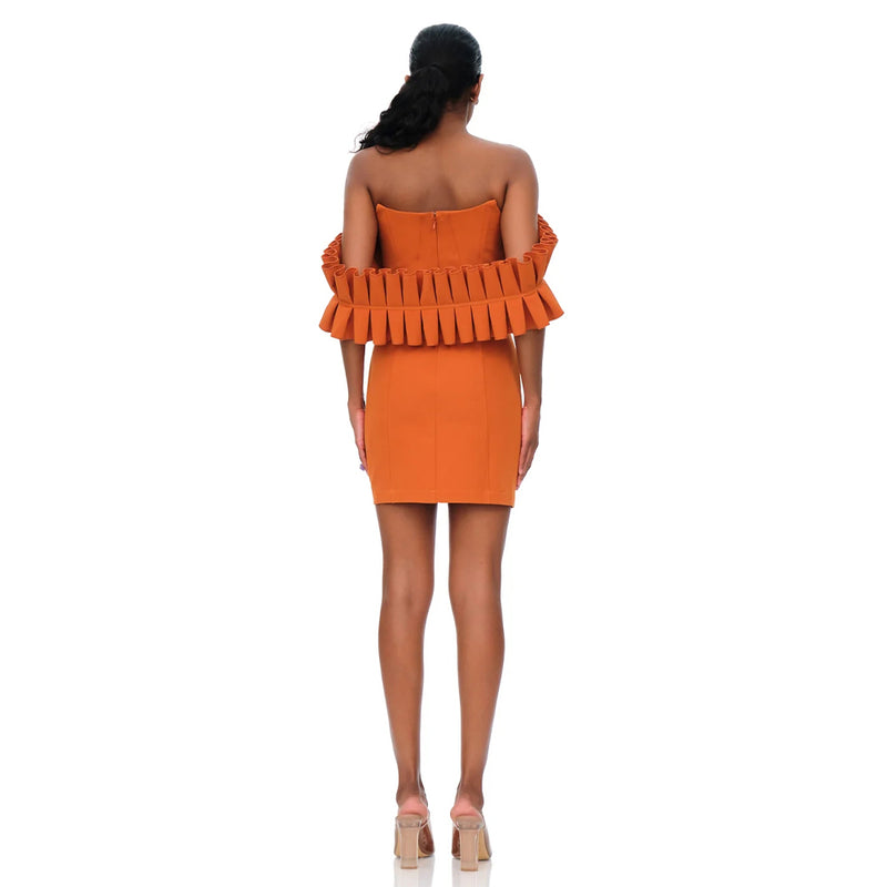 Orange Bodycon Dress OW23220