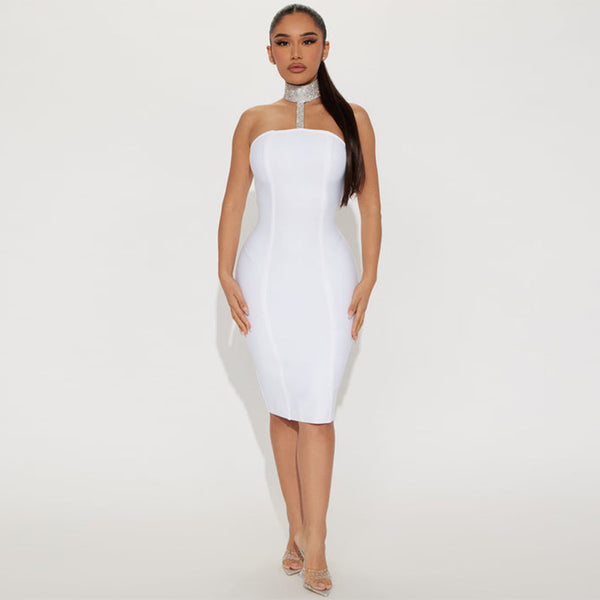 White Bodycon Dress OW23225
