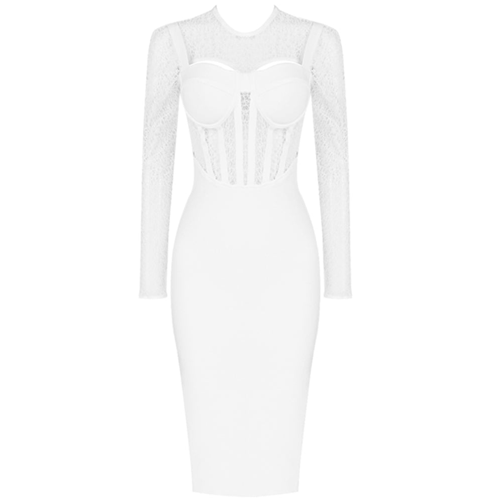 White Bandage Dress PF20009 3