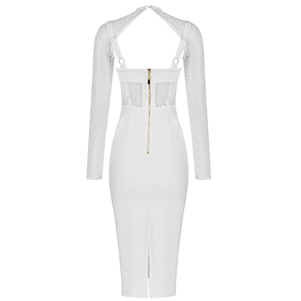 White Bandage Dress PF20009 4