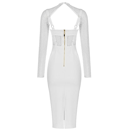 White Bandage Dress PF20009 4