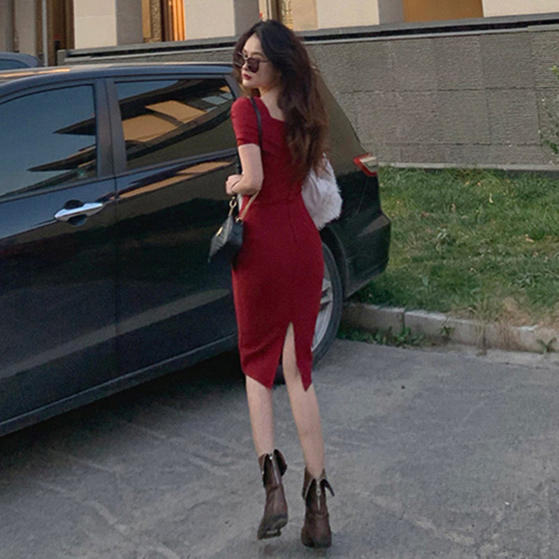 Wine Bandage Dress PHD1721 4