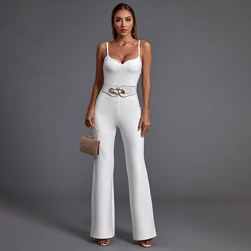 Strappy Sleeveless Backless Bandage Jumpsuit PK20002