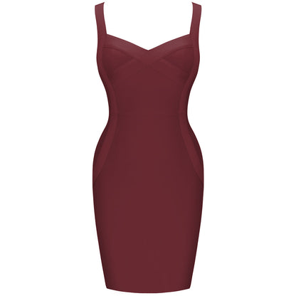 Wine Bandage Dress PK211102 1