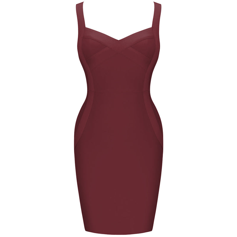 Wine Bandage Dress PK211102 1