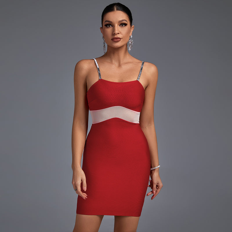 Strappy Sleeveless Hollow out Mini Bandage Dress PM21512