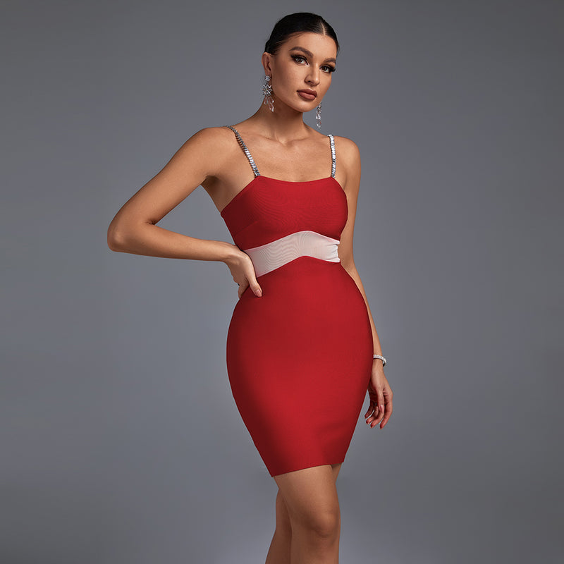 Strappy Sleeveless Hollow out Mini Bandage Dress PM21512