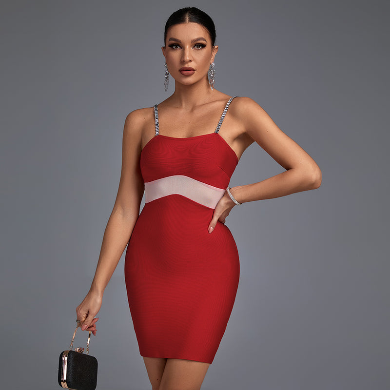 Strappy Sleeveless Hollow out Mini Bandage Dress PM21512