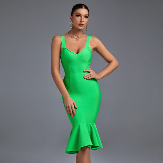 Fishtail Over Knee Bandage Dress PP19352