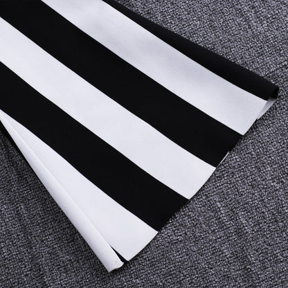 Strapless Sleeveless Striped Bandage Set PP21424