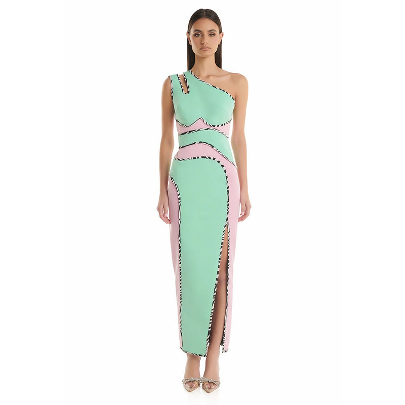 Pink Green Bodycon Dress PP23230
