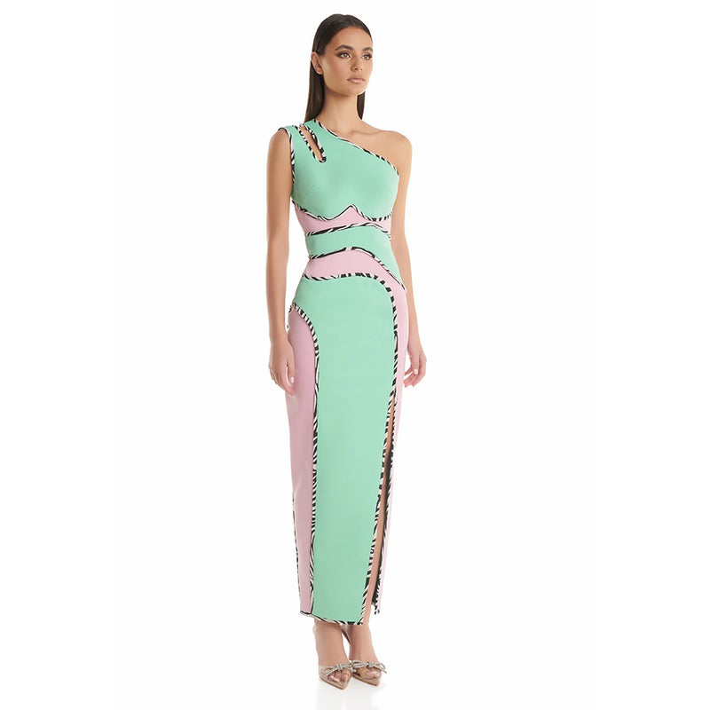 Pink Green Bodycon Dress PP23230