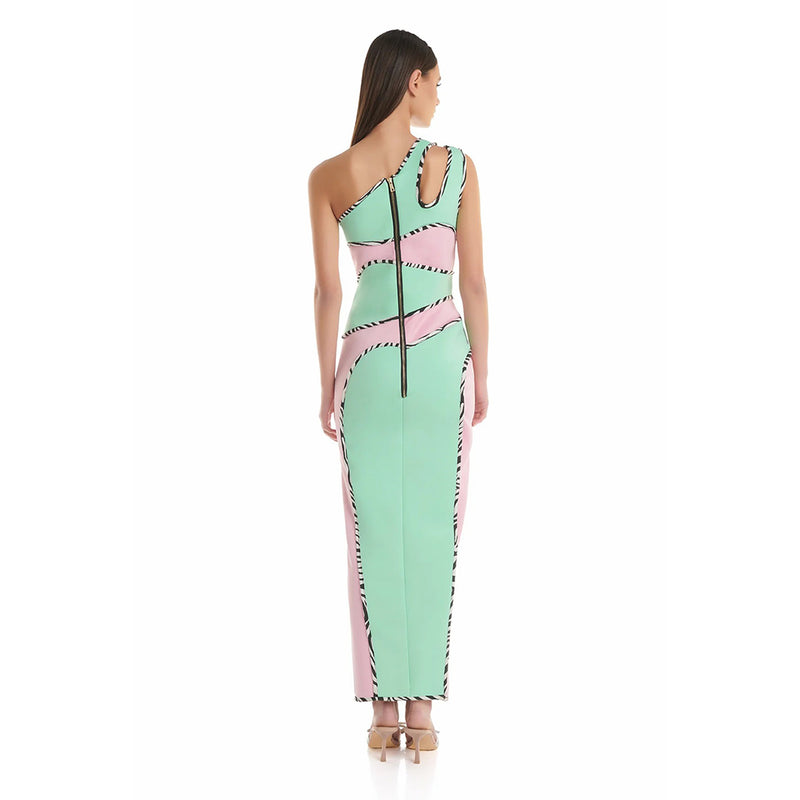 Pink Green Bodycon Dress PP23230